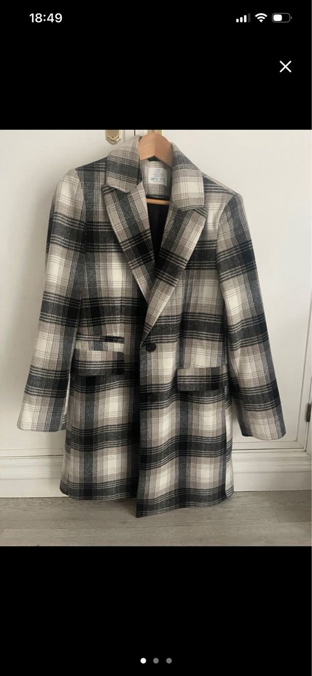 Abrigo cuadros talla 36