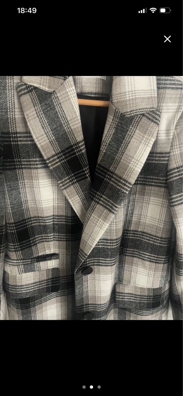 Abrigo cuadros talla 36