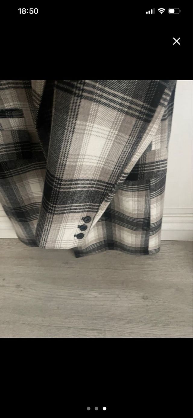 Abrigo cuadros talla 36