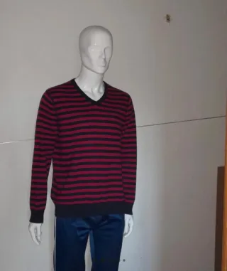 Jersey Tommy Hilfiger Rayas Rojo y Azul.