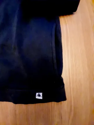 Sudadera Kappa con capucha azul y blanca