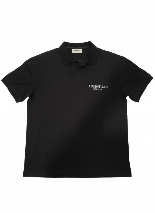 Polo ESSENTIALS Negro Reflectante