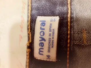 Falda vaquera niña perlas