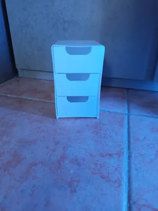 Cassettiera 3 cassetti bianca