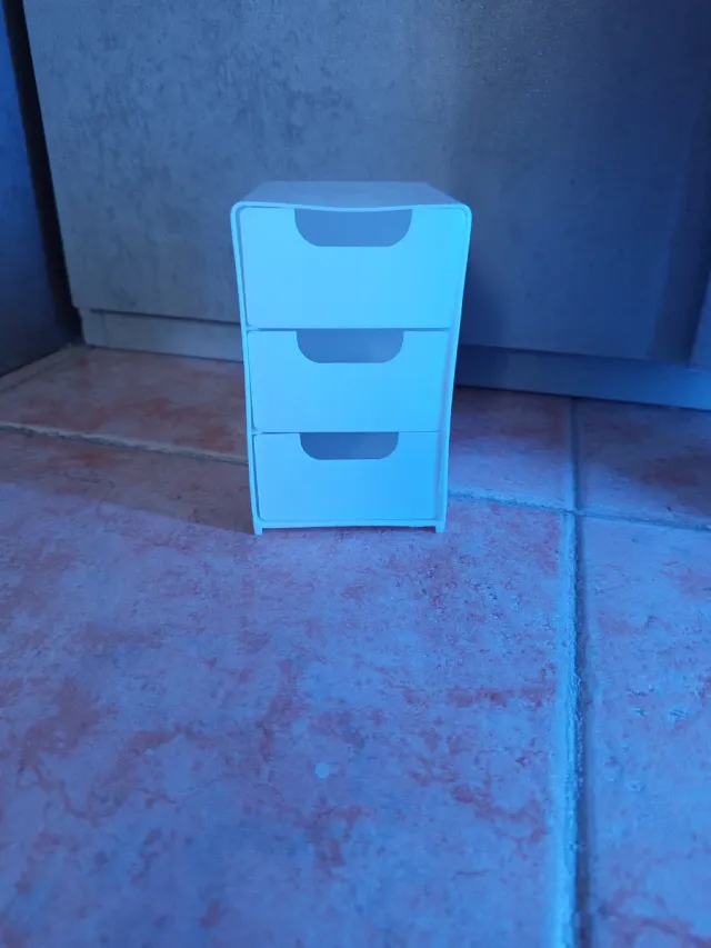 Cassettiera 3 cassetti bianca