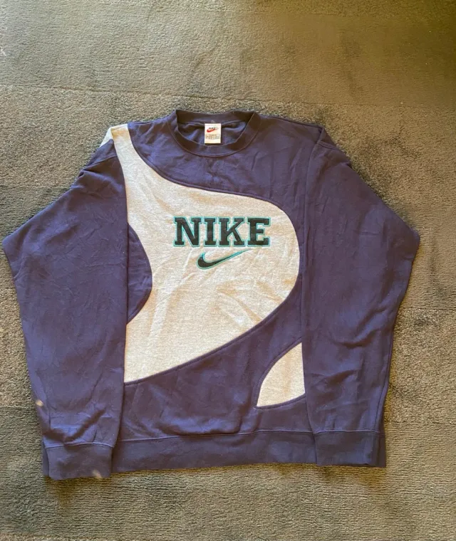 Sudadera Nike Vintage 90s Crewneck Azul/Gris