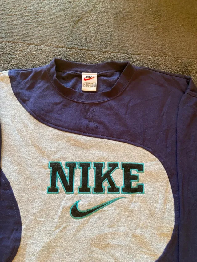 Sudadera Nike Vintage 90s Crewneck Azul/Gris