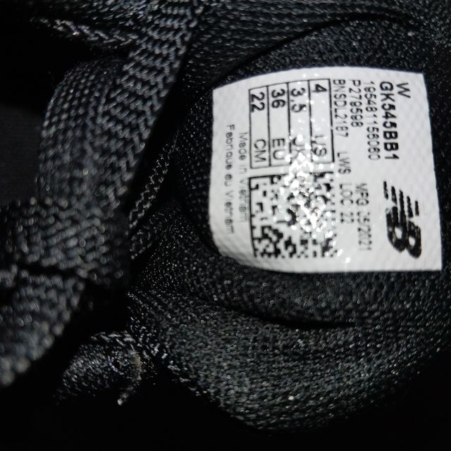 New Balance GK545BB1 Negro Niño/a