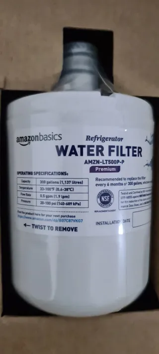 Filtro de agua para frigorífico AmazonBasics
