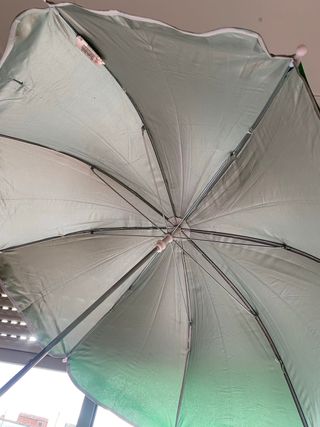 2 Sillones Playa con Paraguas Verde