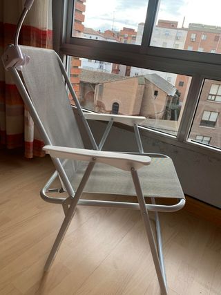 2 Sillones Playa con Paraguas Verde