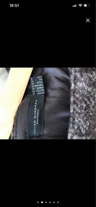 Vestido lana Javier Simorra Talla 38