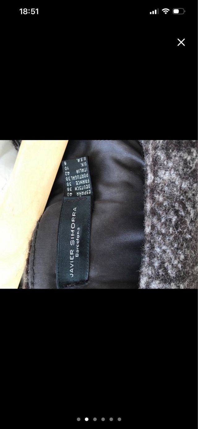 Vestido lana Javier Simorra Talla 38