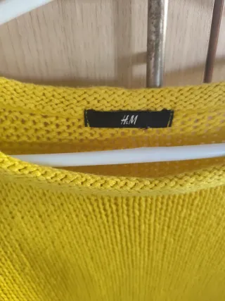 Jersey punto H&M amarillo talla única