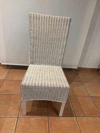 2 Sillas Ratán Blanco