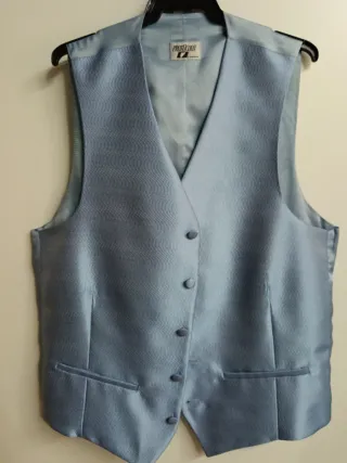 Conjunto Chaleco y Plastrón Azul