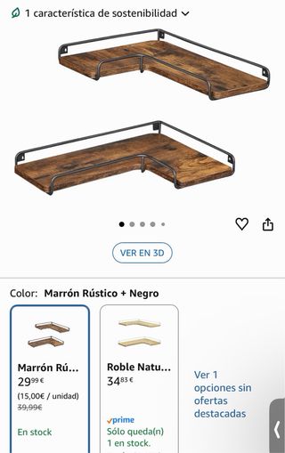 Scaffali angolari in legno e metallo