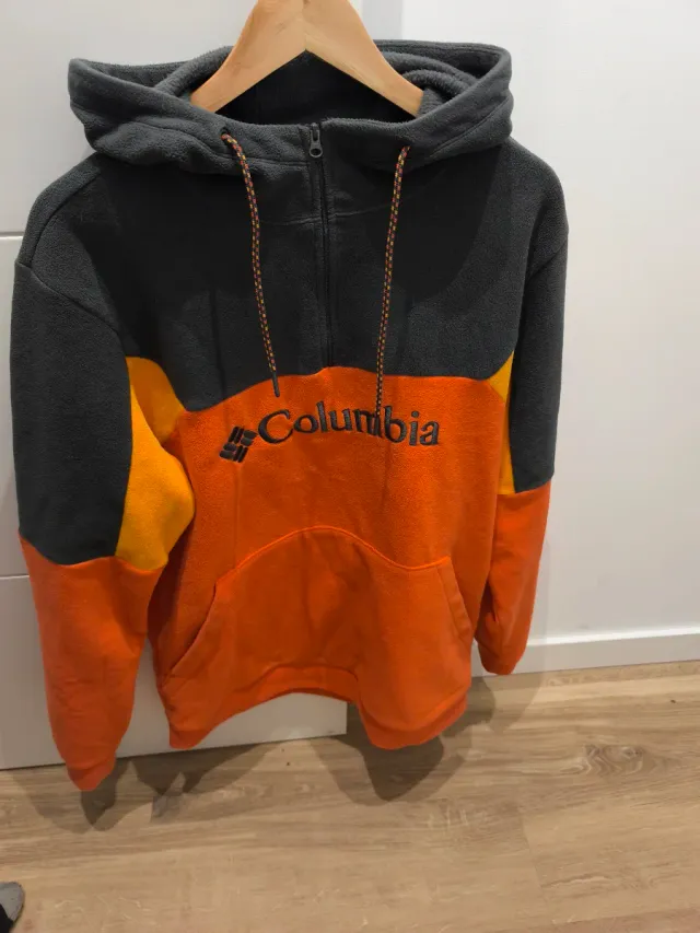 Forro polar Columbia gris y naranja