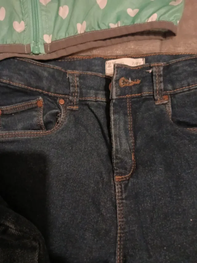 Conjunto 2 calças e casaco menina 7- 8 anos