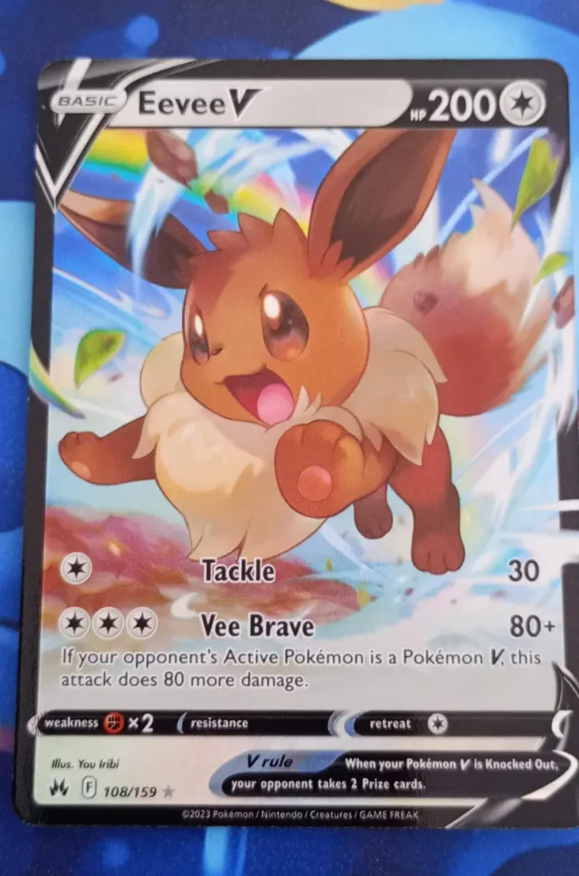 Carta Pokémon Eevee V Crown Zenith Inglés