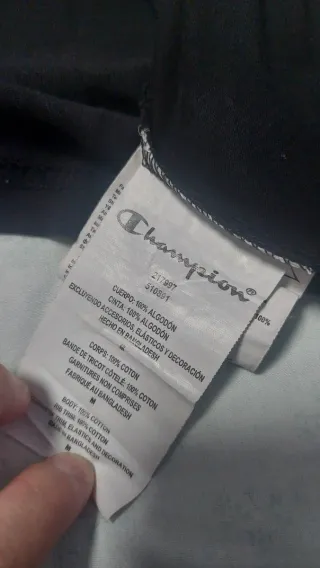 Camiseta Champion Hombre Talla M Negra