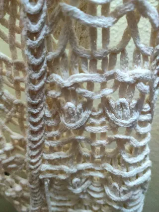 Chaleco crochet beige talla única