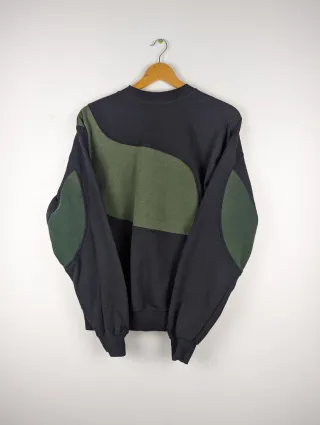 Sudadera Umbro Vintage Rework Negra y Verde