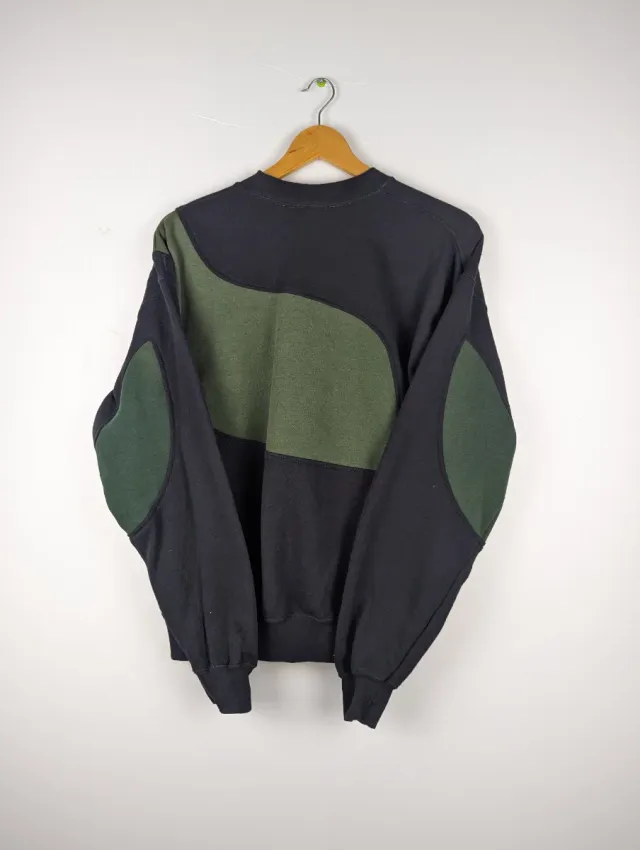 Sudadera Umbro Vintage Rework Negra y Verde