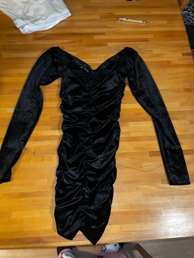 Vestido negro fiesta terciopelo