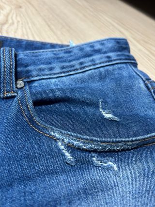 Jeans blu strappati slim fit taglia 44