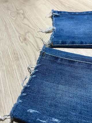 Jeans blu strappati slim fit taglia 44