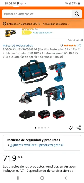 Kit Bosch Profesional 18V