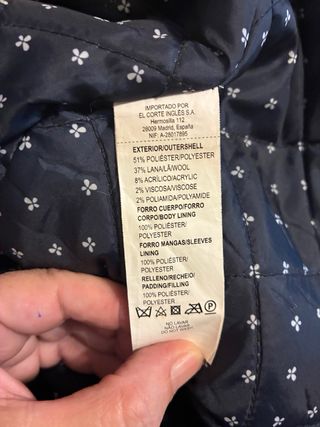 Chaquetón marinero paño verde Talla S. IMPECABLE.