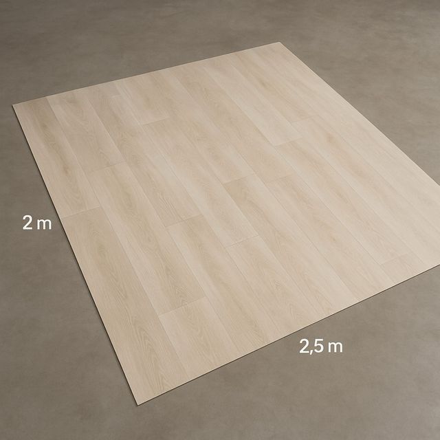 Suelo vinílico imitación parquet blanco