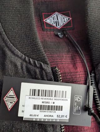 Chaleco vaquero negro reversible hombre.