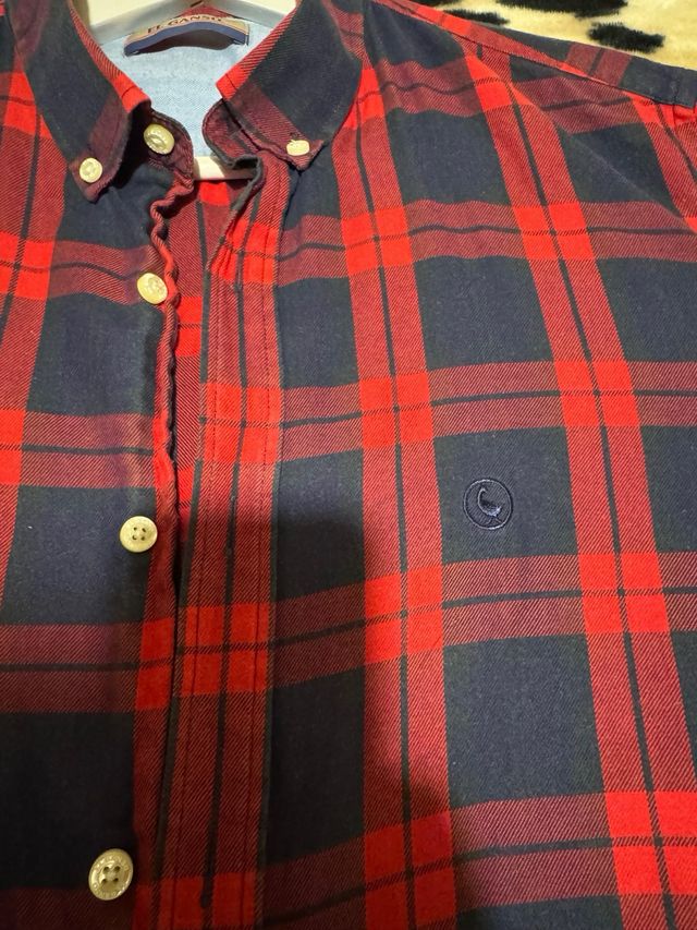 Camisa cuadros franela Hombre El Ganso