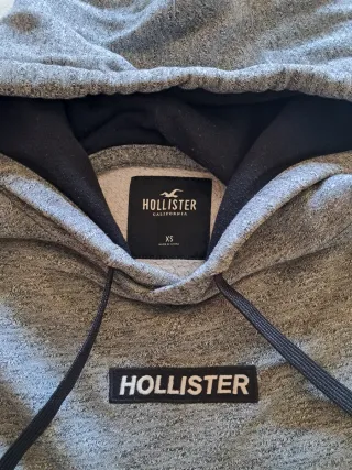 Sudadera Hollister Gris Talla XS Chico 16 años
