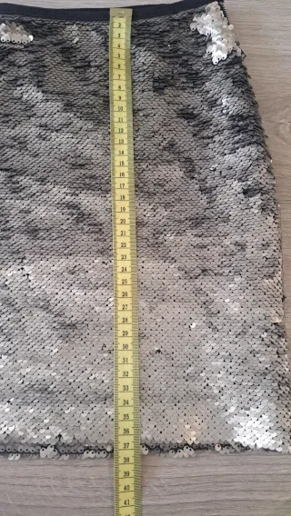 Falda mini lentejuelas plateada