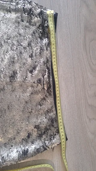 Falda mini lentejuelas plateada