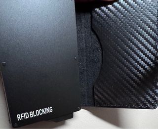 Portafoglio SLIM Carbon Style Uomo Nero