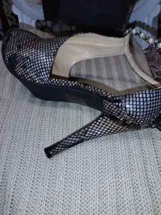 Sandali finto serpente oro/argento