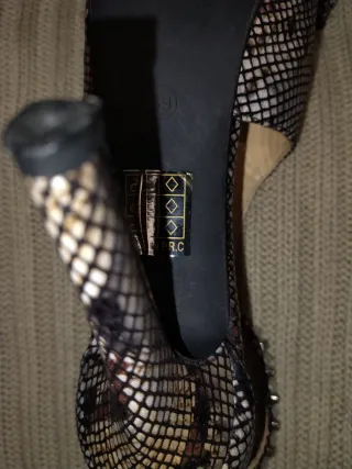 Sandali finto serpente oro/argento