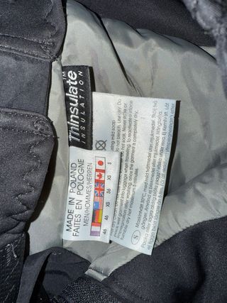 Pantalón Invierno Trekking Negro/Rojo