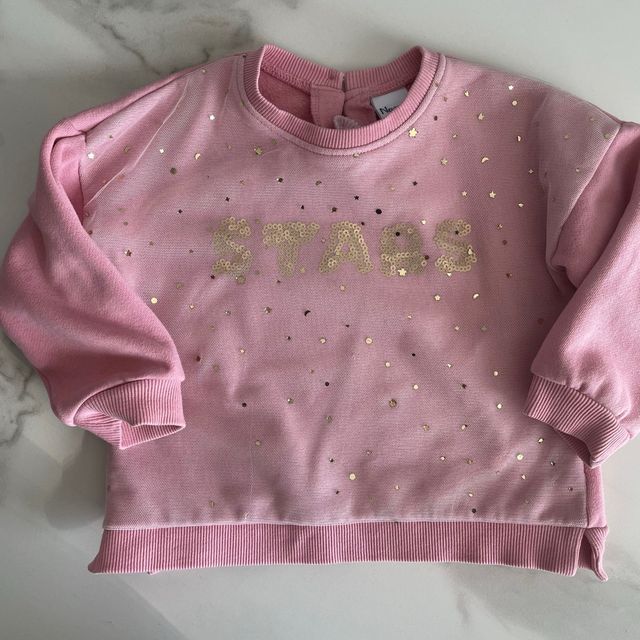 Jersey niña rosa lentejuelas estrellas