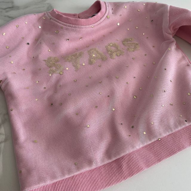 Jersey niña rosa lentejuelas estrellas