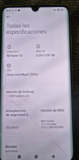 Xiaomi Mi Note 10 Azul/Morado