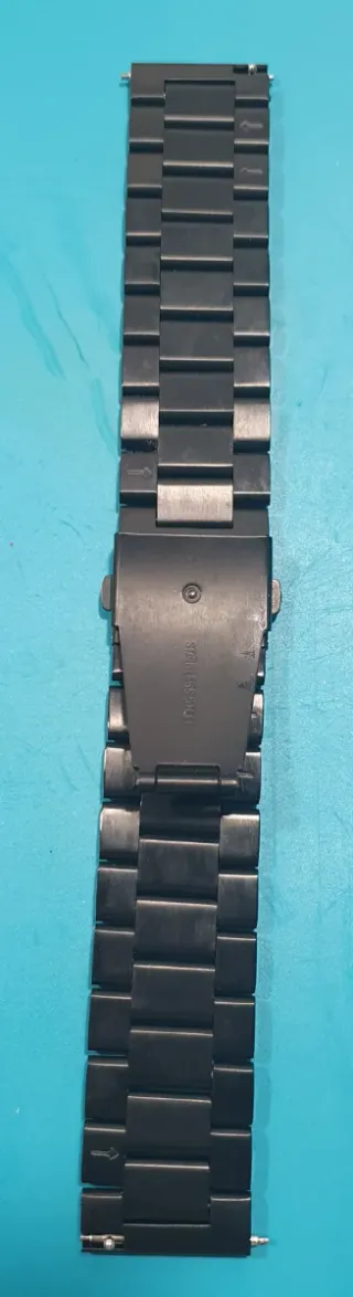 Correa Metal Reloj 22mm negro metalico