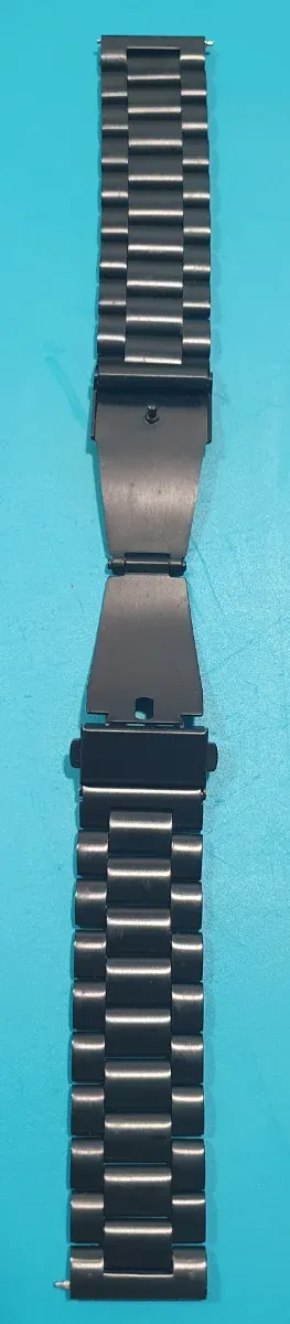 Correa Metal Reloj 22mm negro metalico