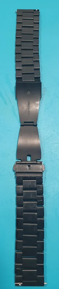 Correa Metal Reloj 22mm negro metalico