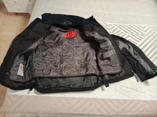 Chaqueta de Moto Negra y Gris